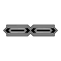 Geometric Art Deco, Black and White, Decorative Element vector