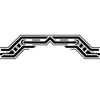 Abstract Geometric Line on White Background - Modern Tech Art vector