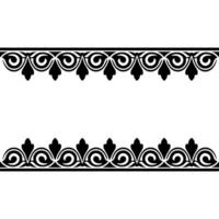 Elegant Black Floral Border on Gradient Background, Frame vector