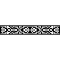Elegant Floral Border in Black and White - Ornament - Pattern vector