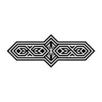Geometric Line Art Border, Decorative Black and White vector
