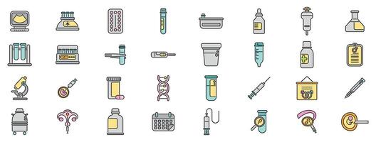 Artificial insemination and in vitro fertilization icons representing assisted reproductive technology vector