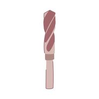 drill carbide bit cartoon element vector