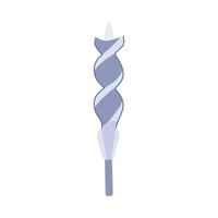 drill auger bit cartoon badge vector