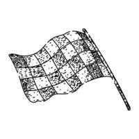 competition flag race sketch hand drawn element object vector