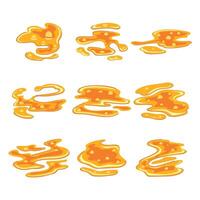 puddle lava set cartoon element vector