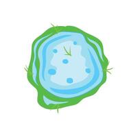 puddle splash cartoon badge vector