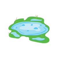 puddle temporary cartoon element vector