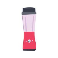 smoothie power blender cartoon badge vector