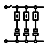 capacitors resistors layout line icon illustration vector
