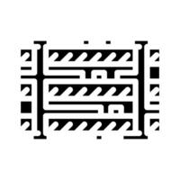 zoomed pcb layers stack glyph icon illustration vector