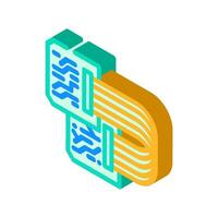 flexible circuit board bending isometric icon illustration vector