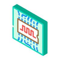 digital signal path board isometric icon illustration vector