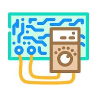 circuit diagnostics color icon illustration vector