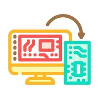 schematics physical board transition color icon illustration vector