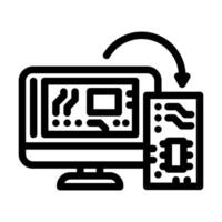 schematics physical board transition line icon illustration vector