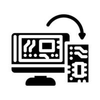 schematics physical board transition glyph icon illustration vector