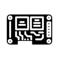 iot circuit board module glyph icon illustration vector