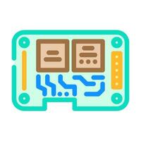iot circuit board module color icon illustration vector