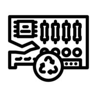 circuit board recycling line icon illustration vector