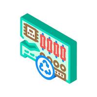 circuit board recycling isometric icon illustration vector