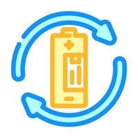 rechargeable color icon symbol vector