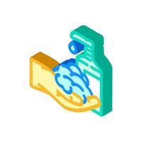 foaming soap hand isometric icon illustration vector