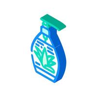 liquid soap aloe vera label isometric icon illustration vector