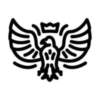 eagle heraldic line icon illustration vector