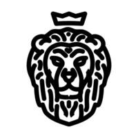 lion heraldic line icon illustration vector