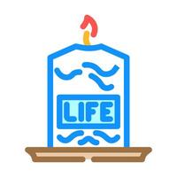 candle remembrance mortality color icon illustration vector