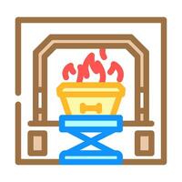 cremation mortality color icon illustration vector