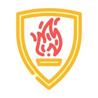 flame retardant color icon symbol vector