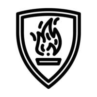 flame retardant line icon object vector