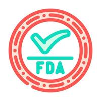 fda approved color icon illustration vector