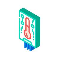 temperature sensor module isometric icon illustration vector