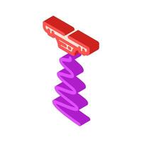 sound sensor waveform isometric icon illustration vector