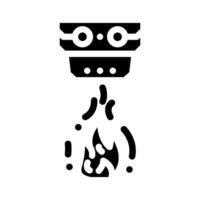 flame sensor module glyph icon illustration vector