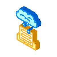 rain detection sensor isometric icon illustration vector