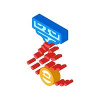 proximity sensor module isometric icon illustration vector