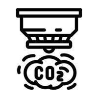 co2 sensor module line icon illustration vector