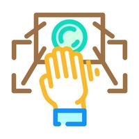 gesture recognition sensor color icon illustration vector
