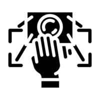 gesture recognition sensor glyph icon illustration vector