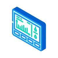air quality monitoring sensor isometric icon illustration vector