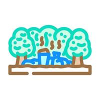 industrial dump site forest color icon illustration vector