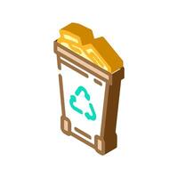 recyclable materials isometric icon illustration vector