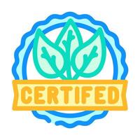green certification color icon illustration vector