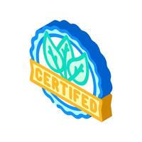green certification isometric icon illustration vector