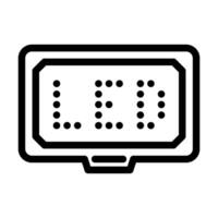 led display line icon illustration vector