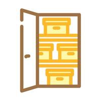 built storage color icon illustration vector